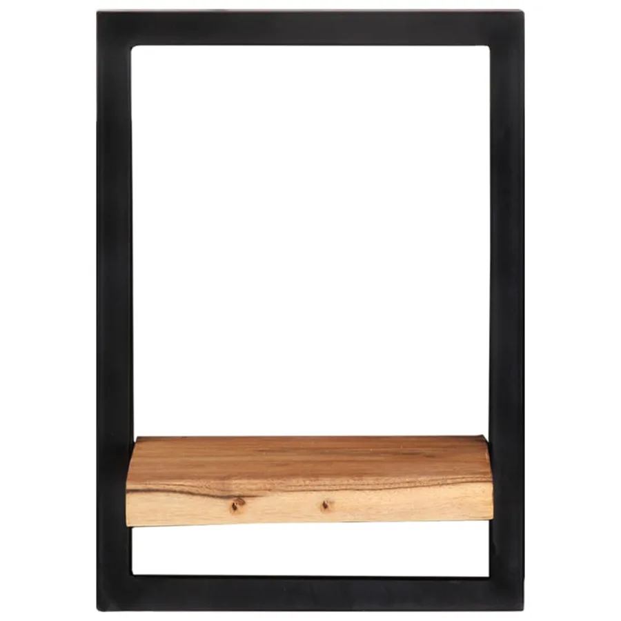 Étagères murales 2 pcs 25x25x35 cm Bois d'acacia et acier - 3