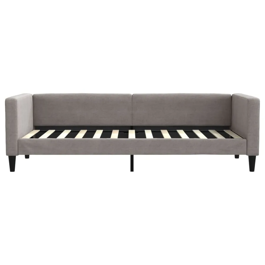 Lit de jour avec gigogne sans matelas taupe 80x200 cm - 7
