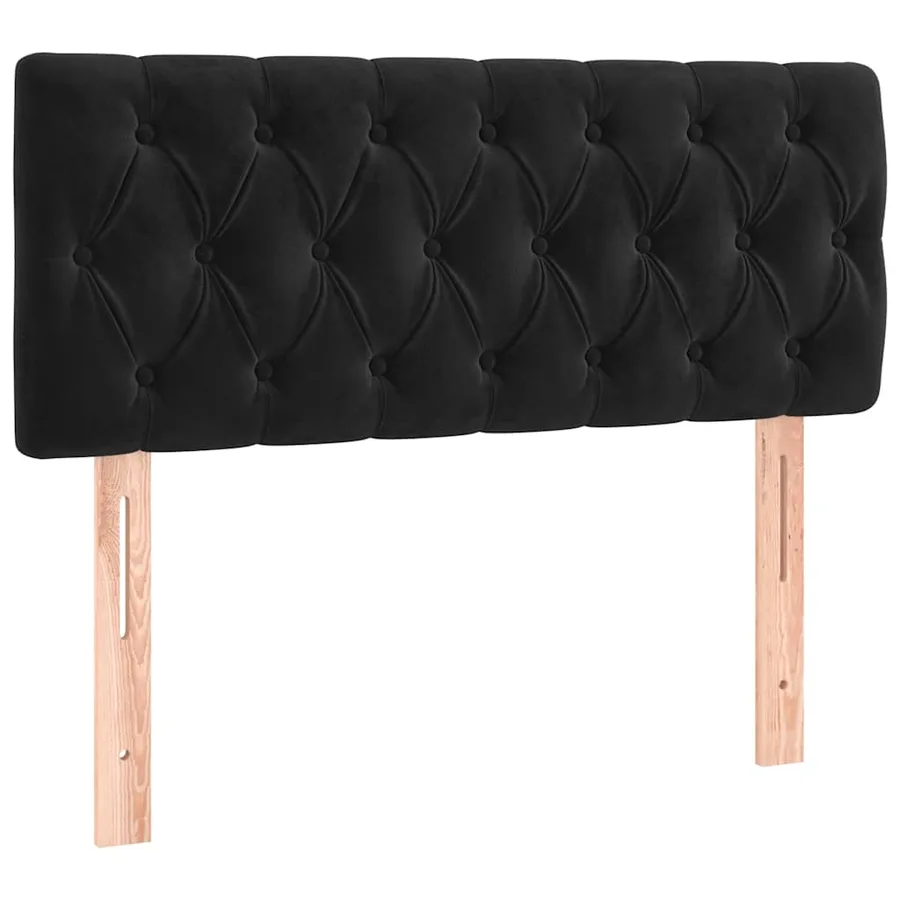 Sommier à lattes de lit avec matelas et LED Noir 90x190 cm - 7