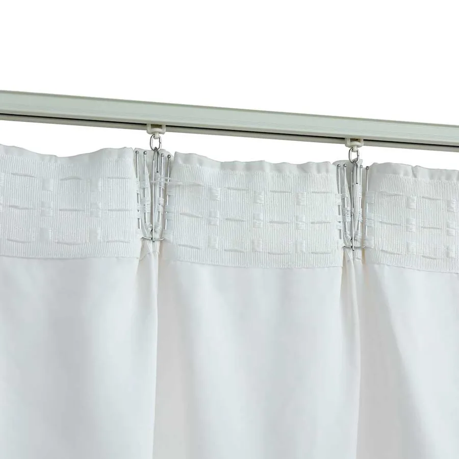 Rideaux occultants avec crochets 2 pcs Blanc cassé 140x245 cm - 4