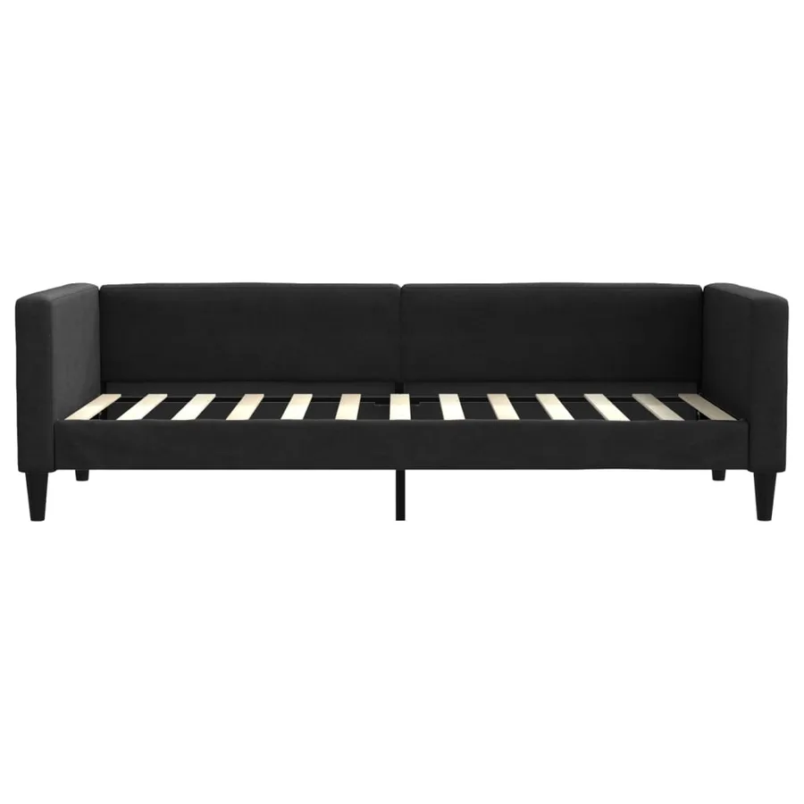 Lit de repos sans matelas noir 80x200 cm tissu - 3