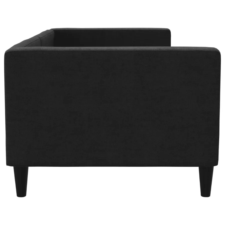 Lit de repos sans matelas noir 80x200 cm tissu - 4