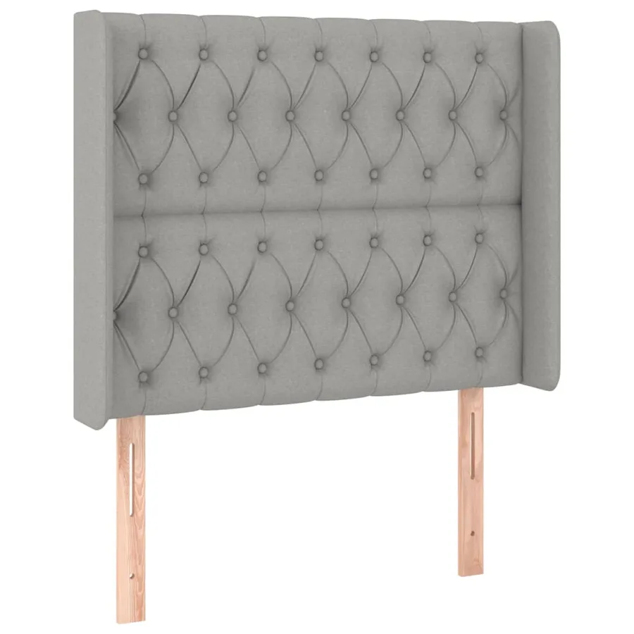 Sommier à lattes de lit matelas LED Gris clair 90x190cm Tissu - 7