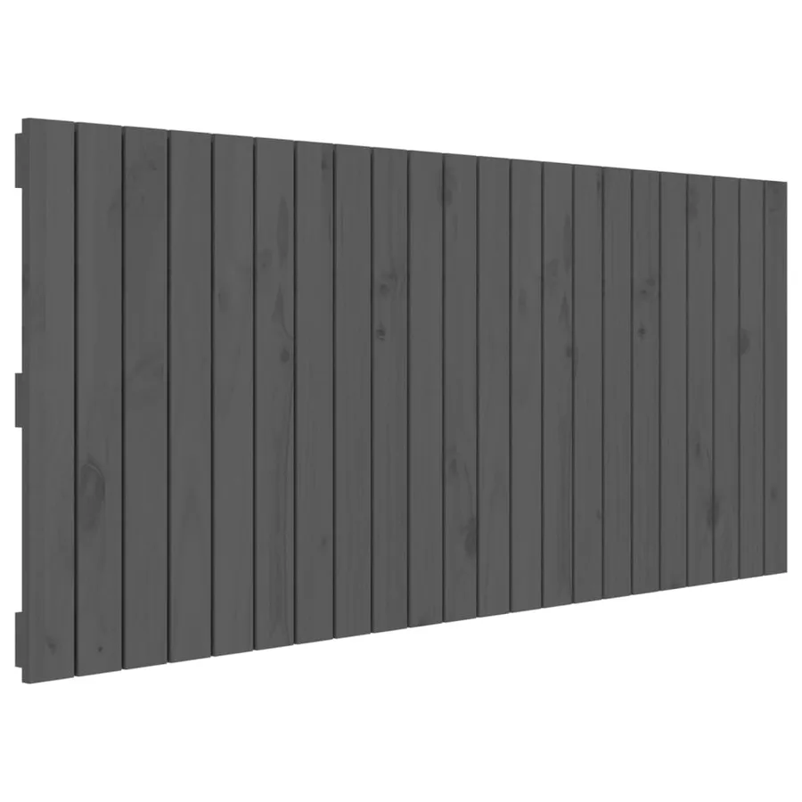 Tête de lit murale Gris 140x3x60 cm Bois massif de pin - 2