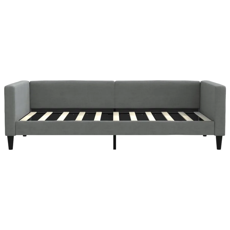 Lit de repos sans matelas gris foncé 90x190 cm tissu - 3