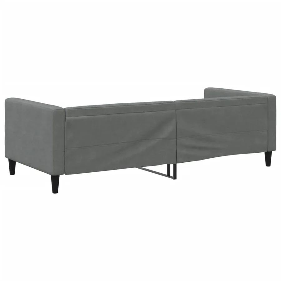 Lit de repos sans matelas gris foncé 90x190 cm tissu - 5