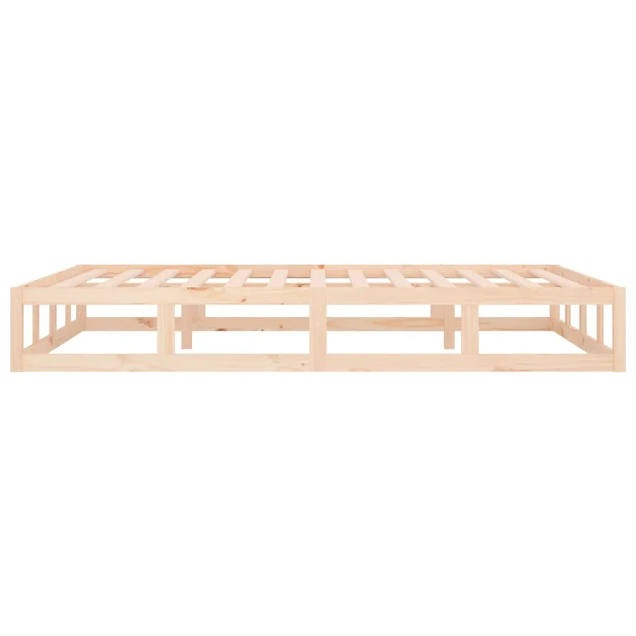 Cadre de lit sans matelas 200x200 cm bois massif - 6