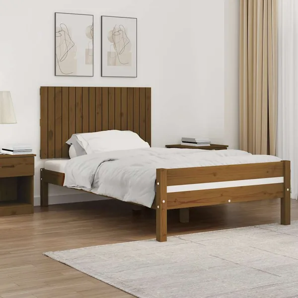 Tête de lit murale Marron miel 108x3x60 cm Bois massif de pin