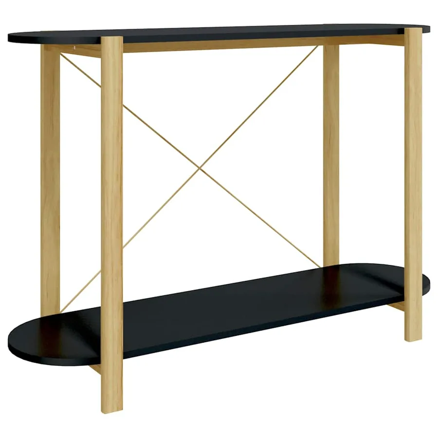 Table console Noir 110x38x75 cm Bois d'ingénierie - 2