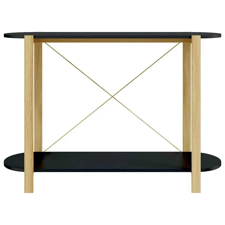 Table console Noir 110x38x75 cm Bois d'ingénierie - 5