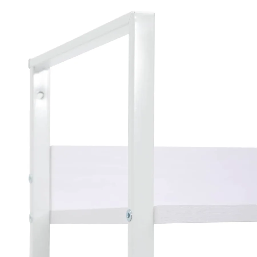 Bibliothèque à 3 niveaux blanc 60x27,6x90,5cm bois d'ingénierie - 9
