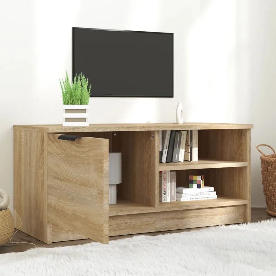 Meuble TV Chêne sonoma 80x35x36,5 cm Bois d'ingénierie - 3
