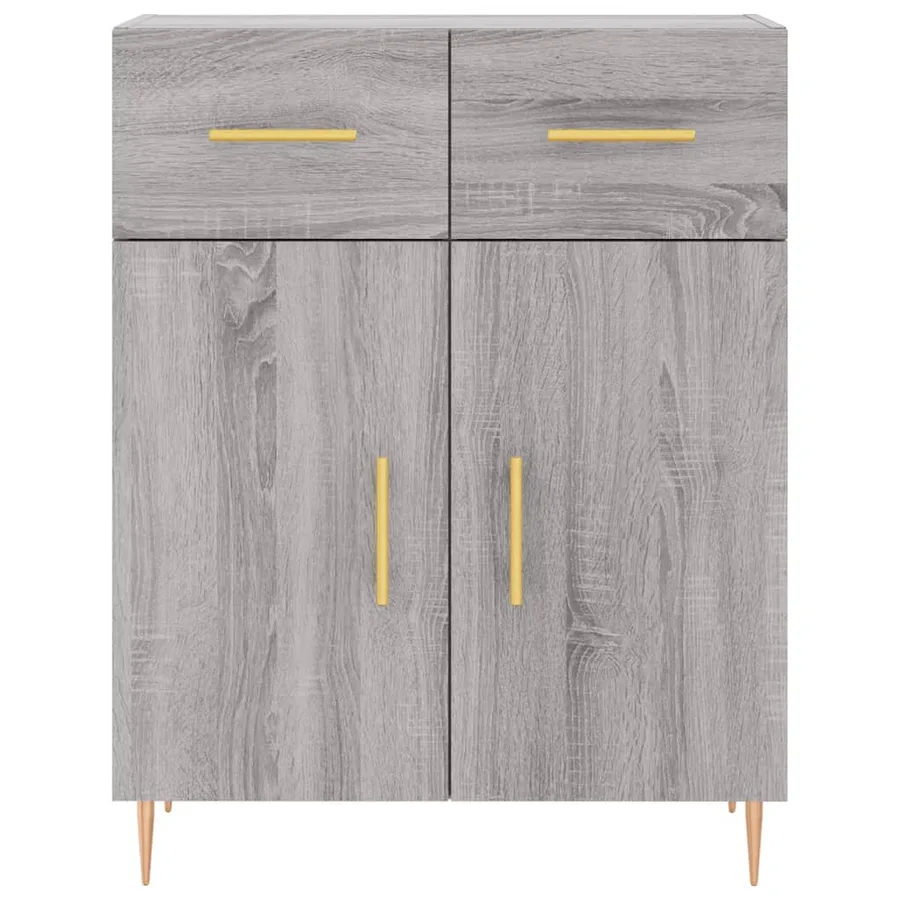 Buffet haut Sonoma gris 69,5x34x180 cm Bois d'ingénierie - 8