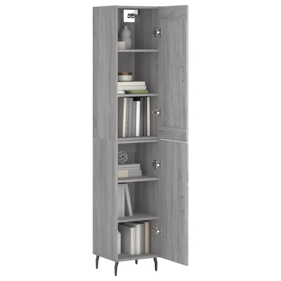 Buffet haut Sonoma gris 34,5x34x180 cm Bois d'ingénierie - 11