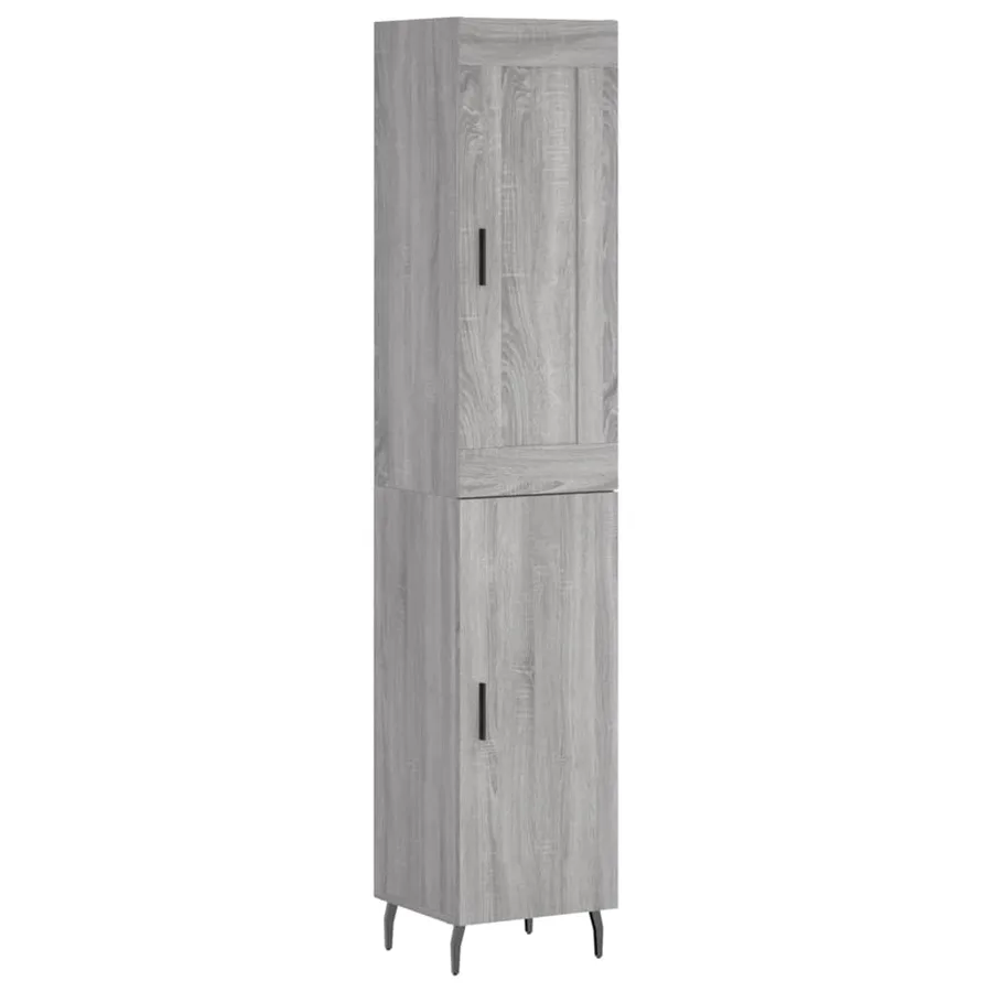 Buffet haut Sonoma gris 34,5x34x180 cm Bois d'ingénierie - 2
