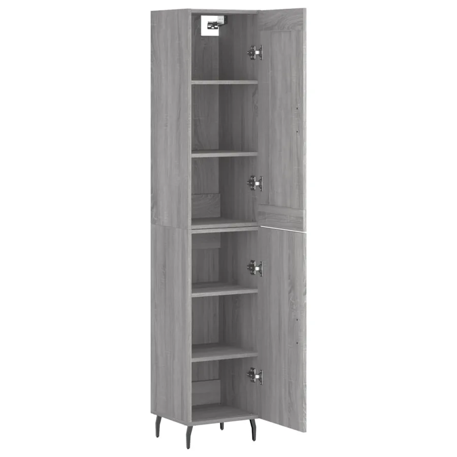 Buffet haut Sonoma gris 34,5x34x180 cm Bois d'ingénierie - 3