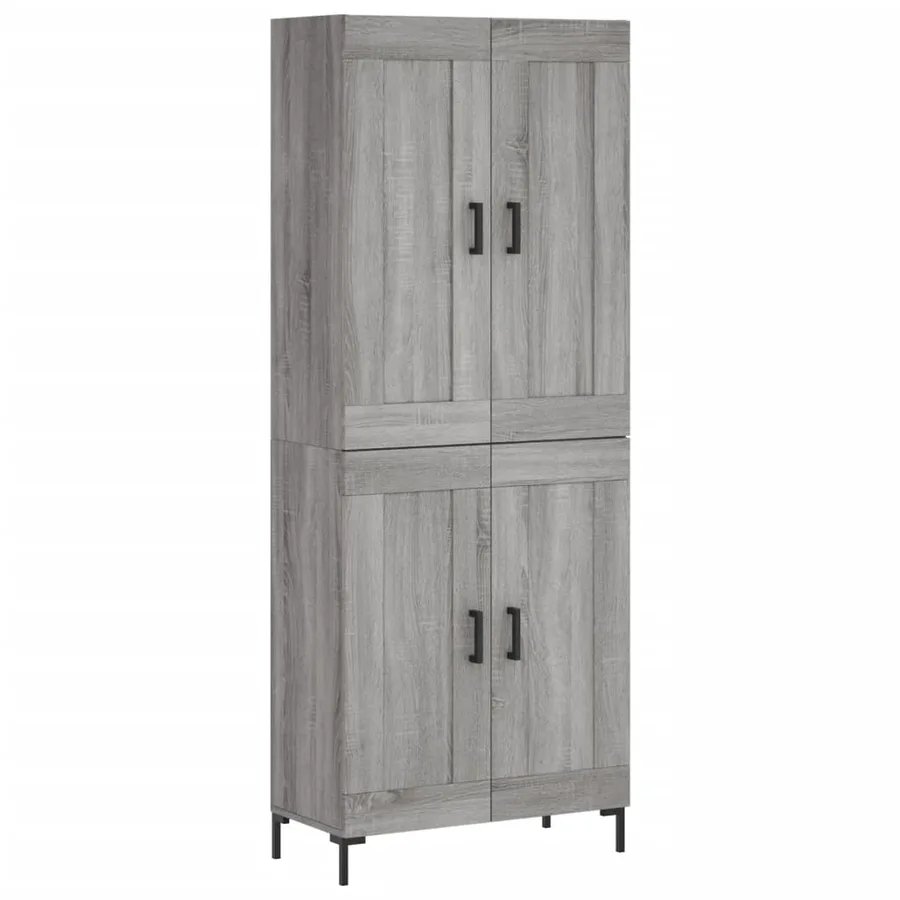 Buffet haut Sonoma gris 69,5x34x180 cm Bois d'ingénierie - 2