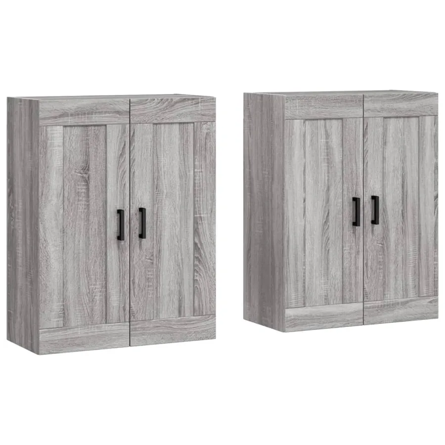 Armoires murales 2 pcs sonoma gris bois d'ingénierie - 2