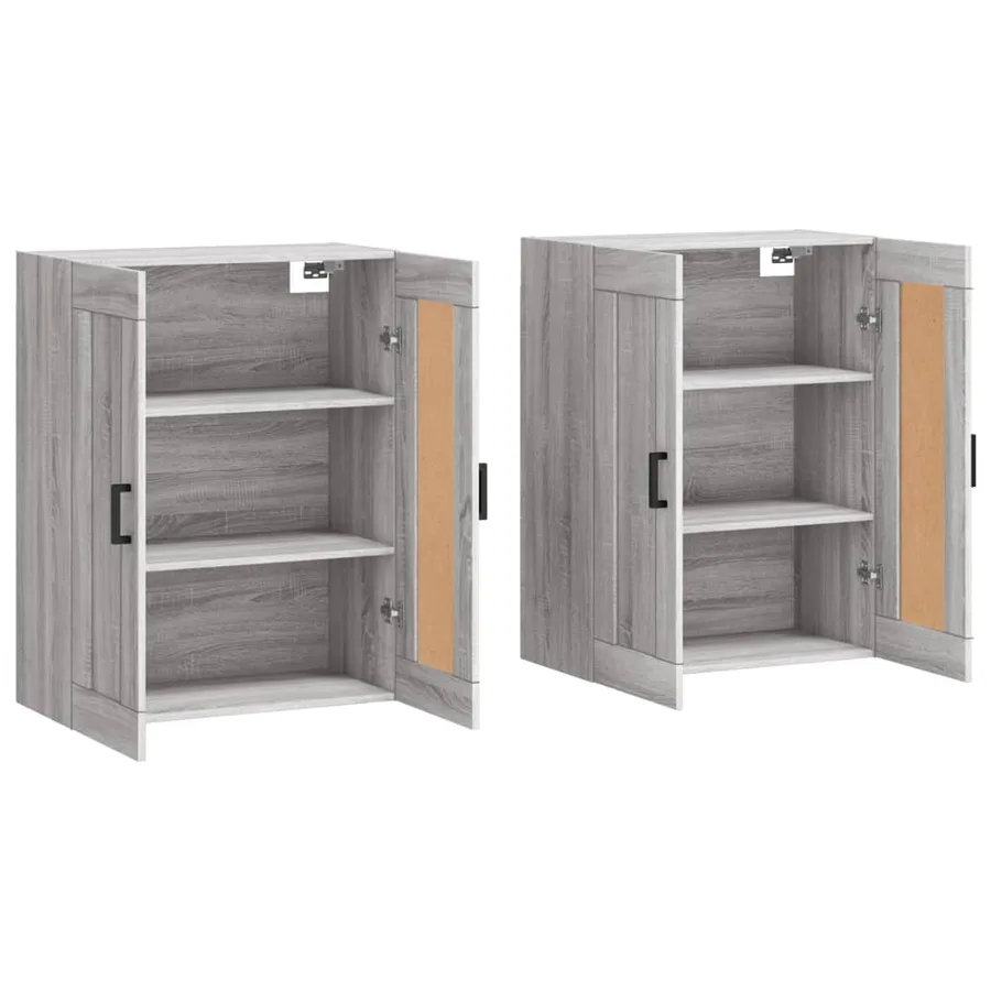Armoires murales 2 pcs sonoma gris bois d'ingénierie - 4