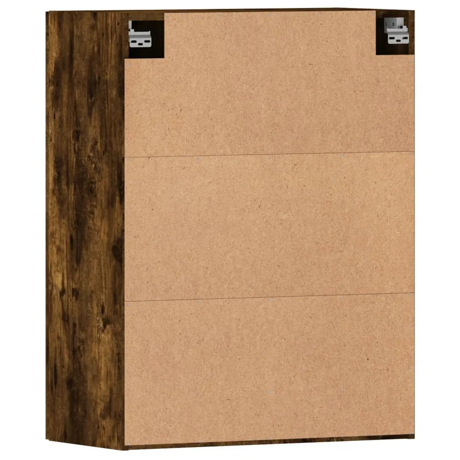 Armoires murales 2 pcs chêne fumé bois d'ingénierie - 9