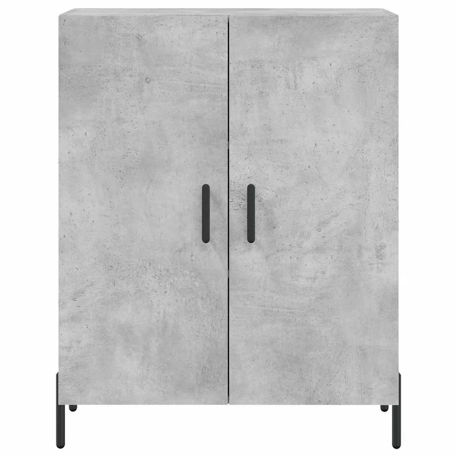 Buffet haut Gris béton 69,5x34x180 cm Bois d'ingénierie - 8