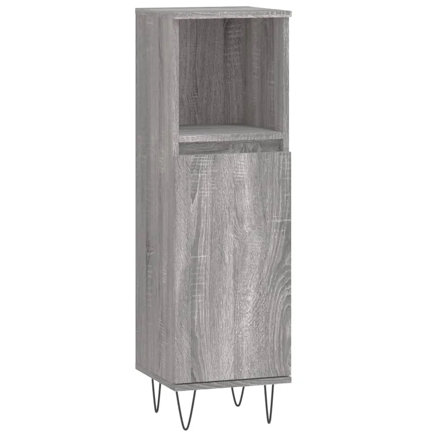 Ensemble de meubles de salle de bain 3 pcs Sonoma gris - 7