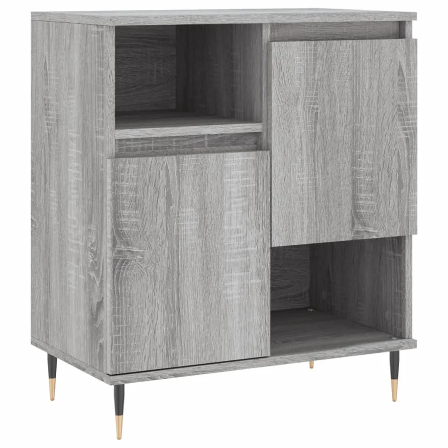 Buffets 2 pcs sonoma gris bois d'ingénierie - 5