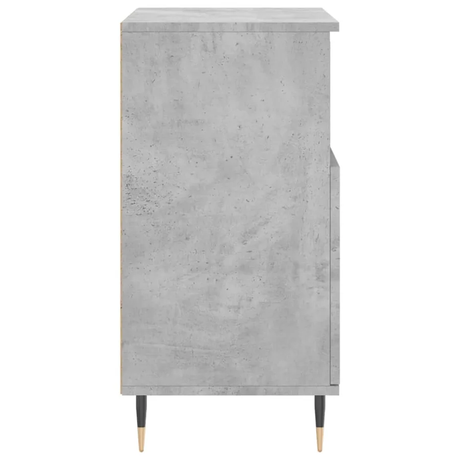 Buffets 2 pcs gris béton bois d'ingénierie - 7