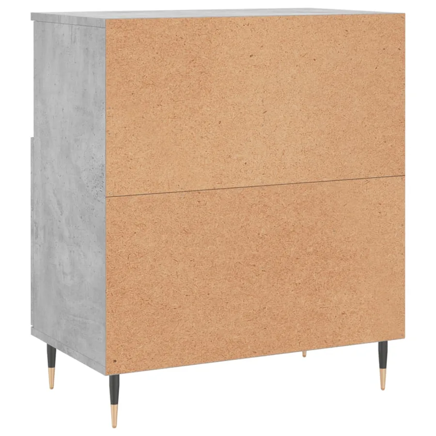 Buffets 2 pcs gris béton bois d'ingénierie - 8