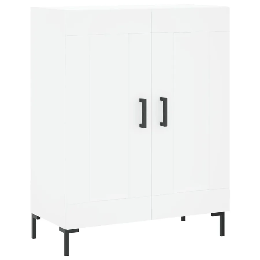 Buffet haut Blanc 69,5x34x180 cm Bois d'ingénierie - 7
