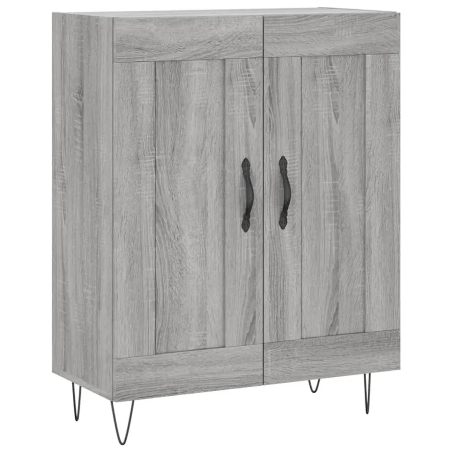 Buffet haut Sonoma gris 69,5x34x180 cm Bois d'ingénierie - 7