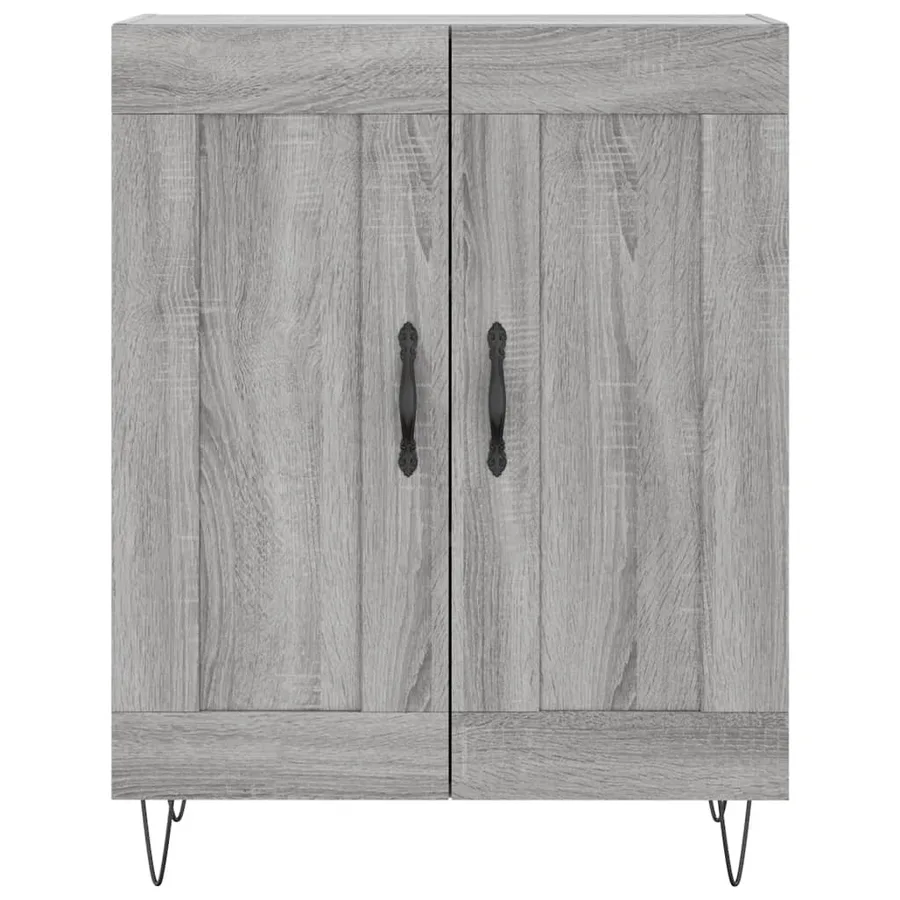 Buffet haut Sonoma gris 69,5x34x180 cm Bois d'ingénierie - 8