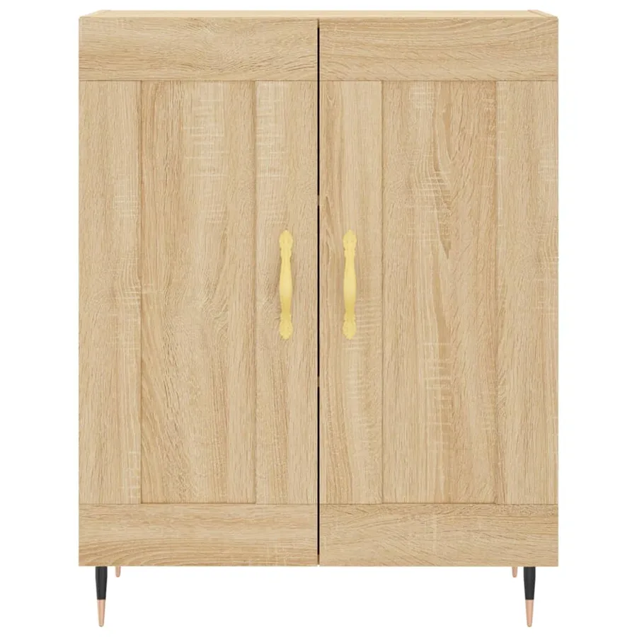 Buffet haut Chêne sonoma 69,5x34x180 cm Bois d'ingénierie - 7