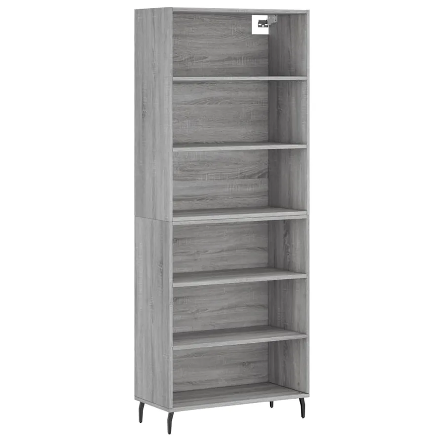 Buffet sonoma gris 69,5x32,5x180 cm bois d'ingénierie - 2
