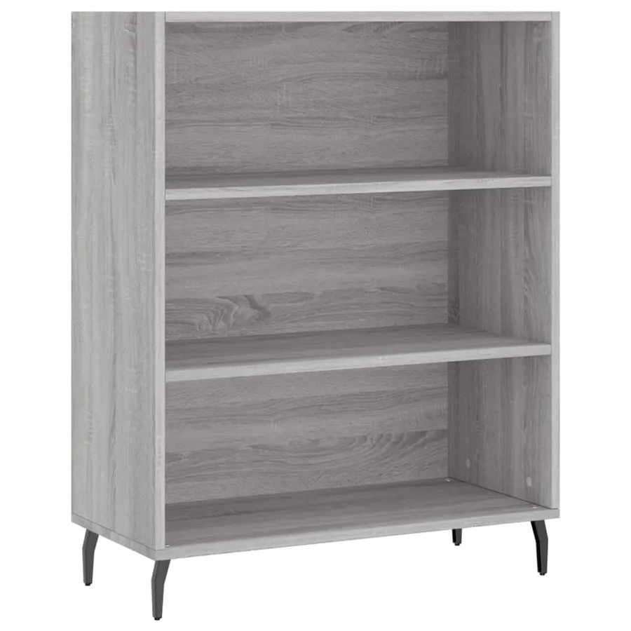 Buffet sonoma gris 69,5x32,5x180 cm bois d'ingénierie - 4