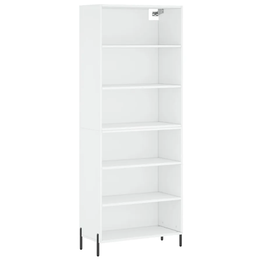Buffet blanc 69,5x32,5x180 cm bois d'ingénierie - 2