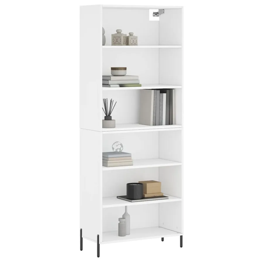 Buffet blanc 69,5x32,5x180 cm bois d'ingénierie - 3