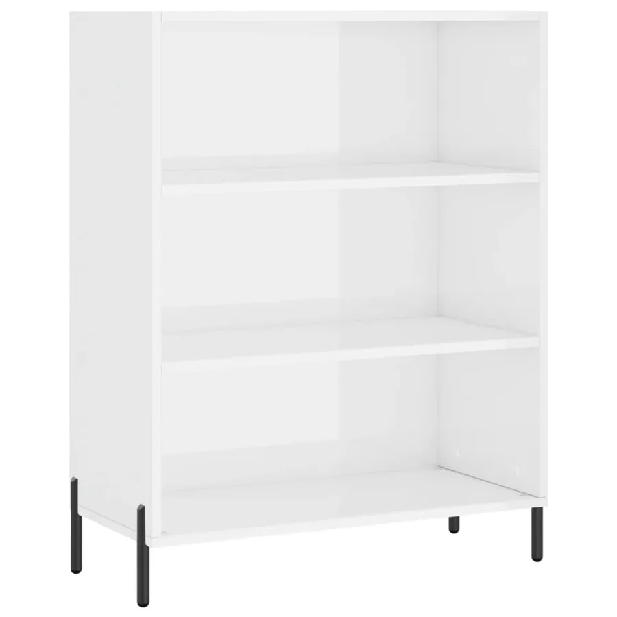 Buffet blanc 69,5x32,5x180 cm bois d'ingénierie - 4