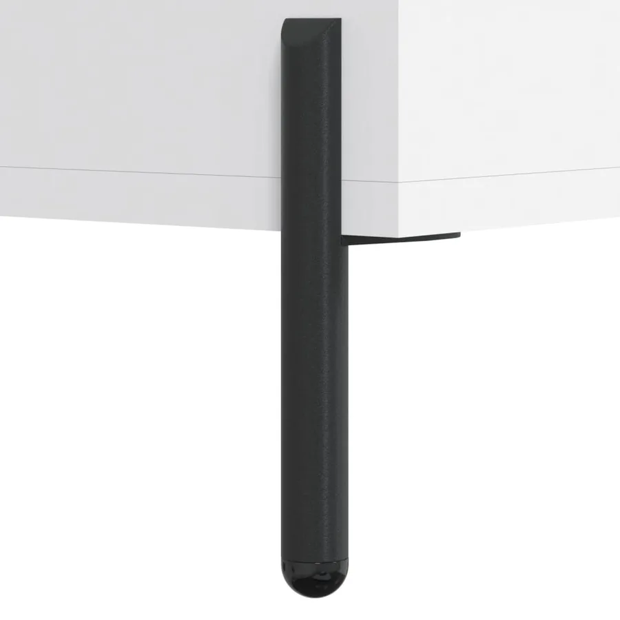 Buffet blanc 69,5x32,5x180 cm bois d'ingénierie - 8
