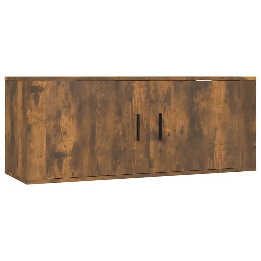 Ensemble de meubles TV 4 pcs Chêne fumé Bois d'ingénierie - 4