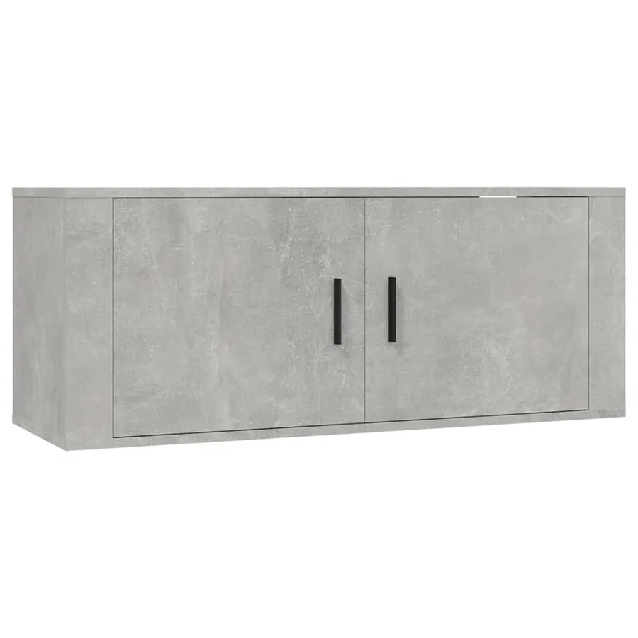 Ensemble de meubles TV 2 pcs gris béton bois d'ingénierie - 4