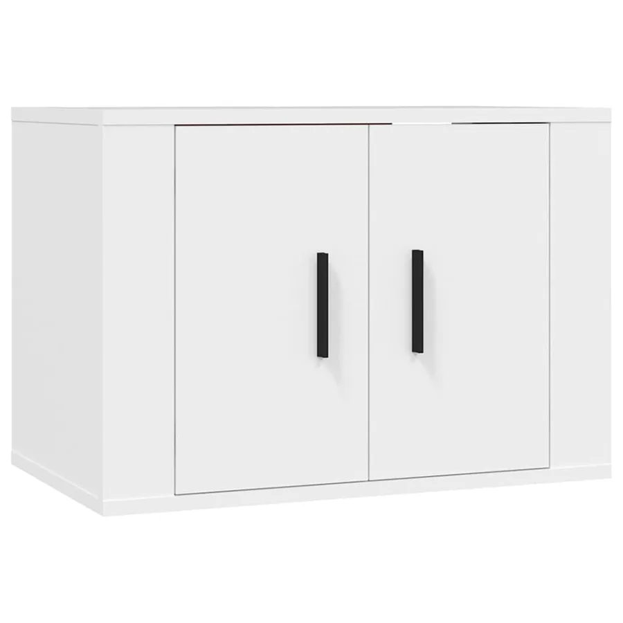 Ensemble de meubles TV 2 pcs Blanc Bois d'ingénierie - 4