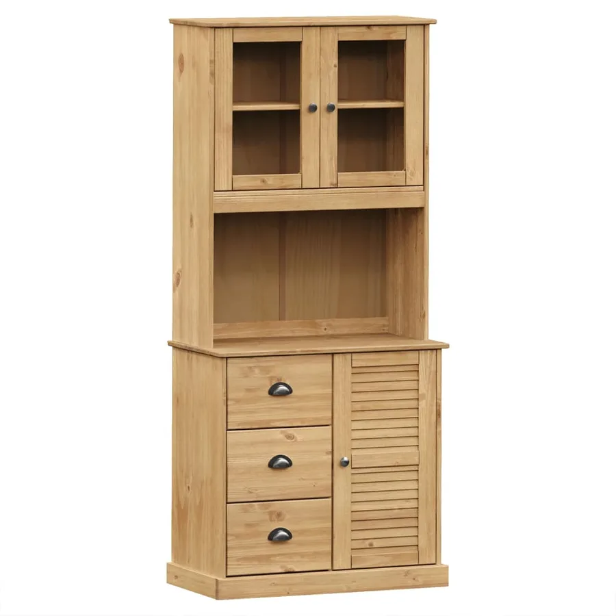 Buffet haut VIGO 78x40x175 cm bois massif de pin - 2