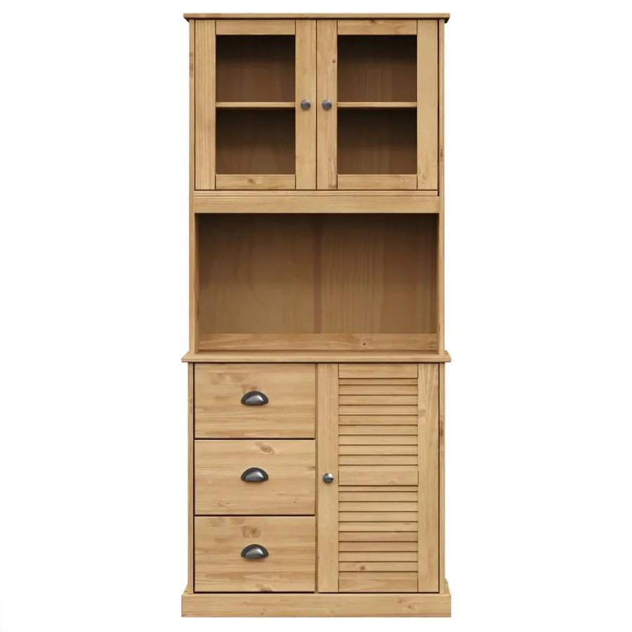 Buffet haut VIGO 78x40x175 cm bois massif de pin - 5