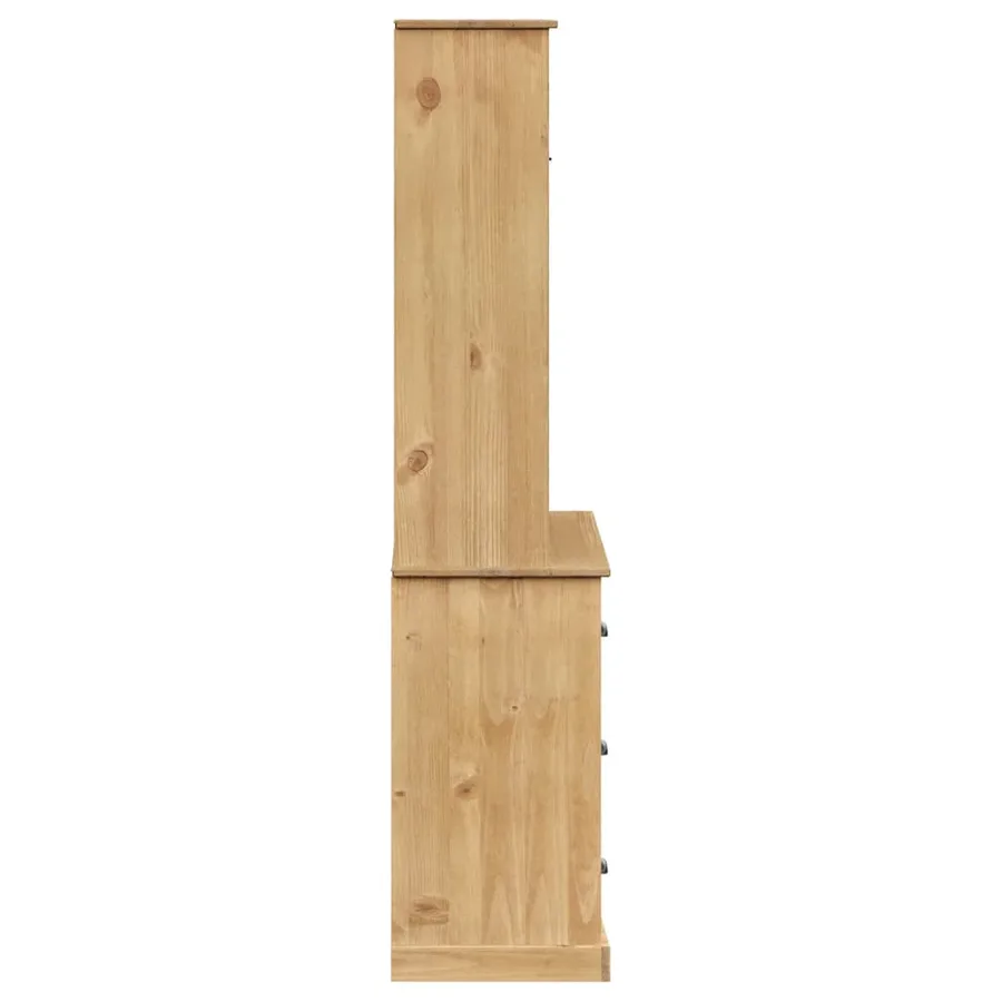 Buffet haut VIGO 78x40x175 cm bois massif de pin - 6