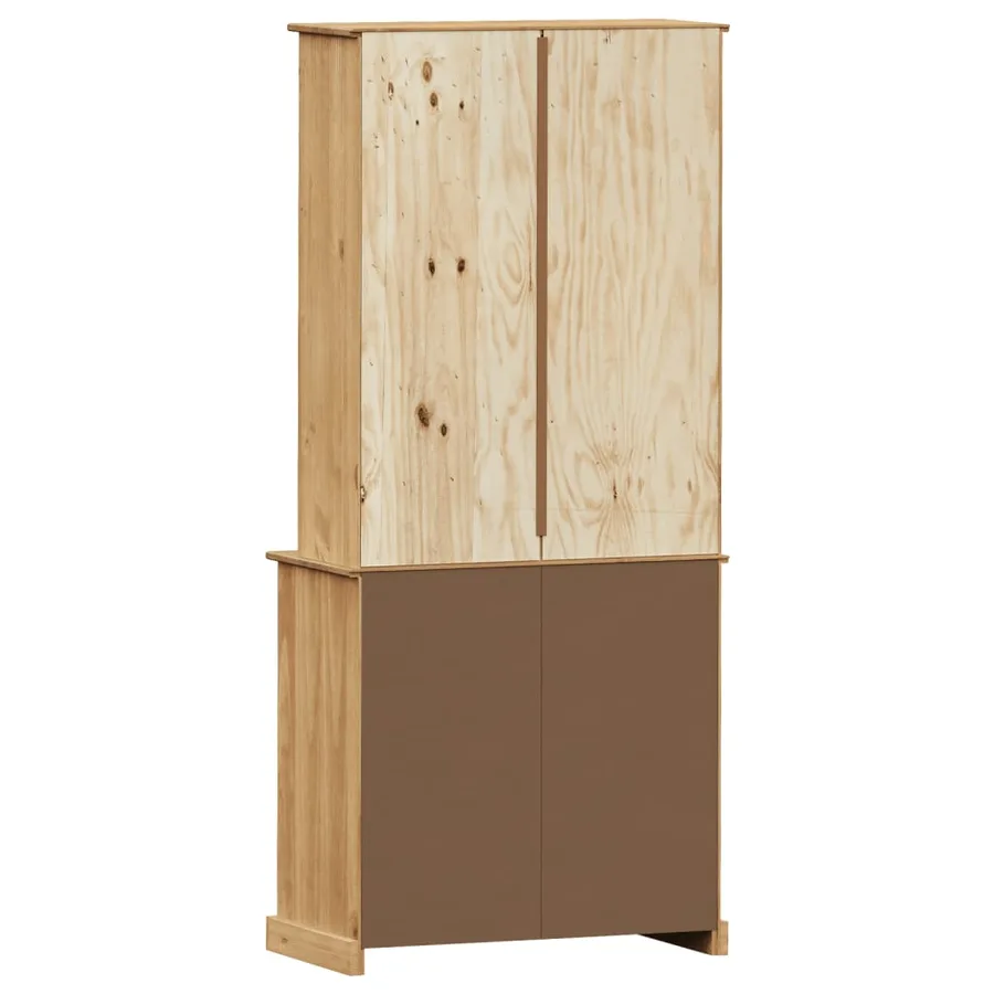 Buffet haut VIGO 78x40x175 cm bois massif de pin - 7