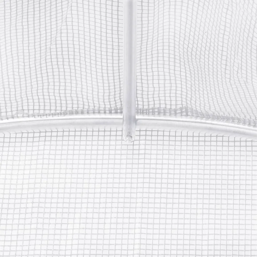 Serre avec cadre en acier blanc 48 m² 8x6x2,85 m - 9