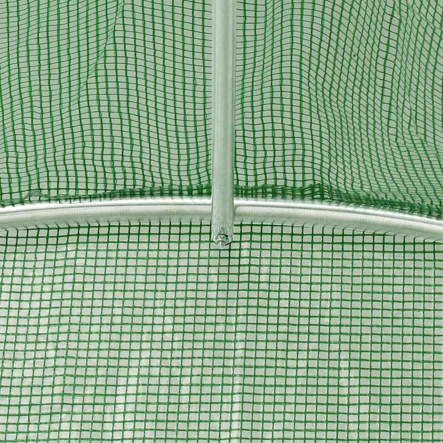 Serre avec cadre en acier vert 96 m² 16x6x2,85 m - 9