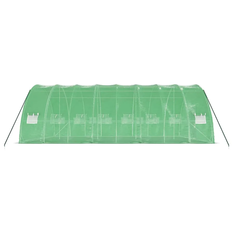 Serre avec cadre en acier vert 48 m² 8x6x2,85 m - 5