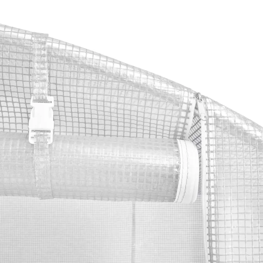 Serre avec cadre en acier Blanc 20 m² 5x4x2,3 m - 11